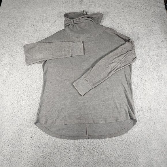 Prana Sweaters - Prana Turtleneck Sweater Women M Grey Lagenlook Base Layer Logo‎ L/S Preppy Fall
